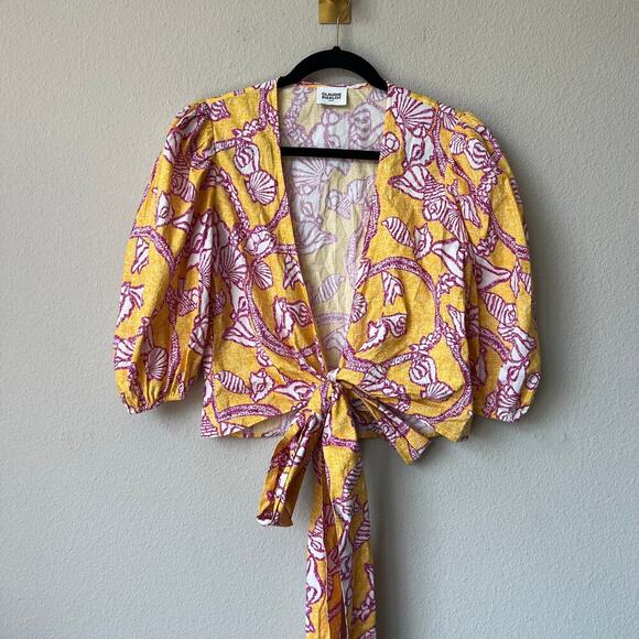 Claudie Pierlot Paris Bambini Seashell Print Two Piece Set Top & Skirt FR 38 - Picture 3 of 7